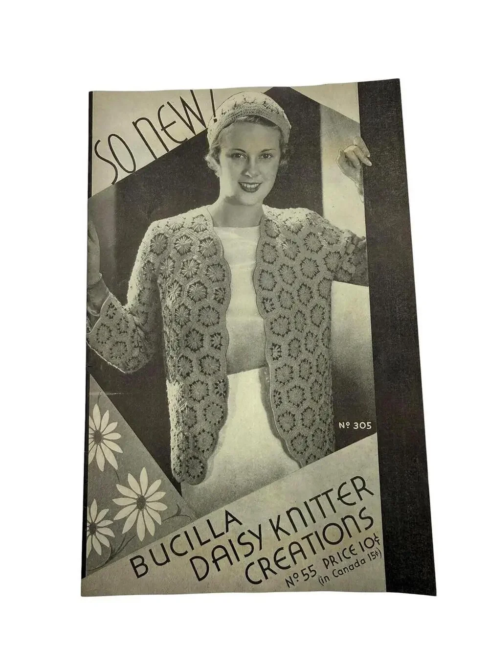 Vintage 1930s Knitting Pattern Booklet, Bucilla Daisy Knitter Creations